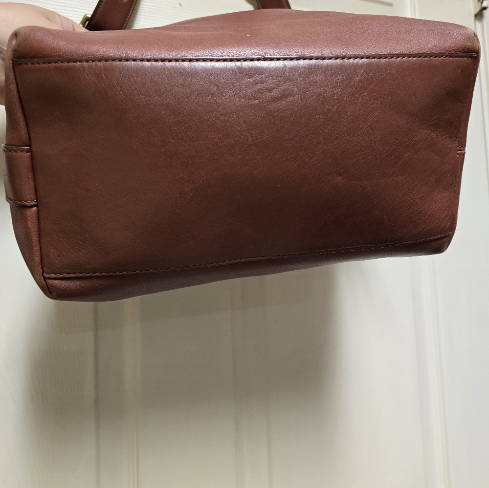 COACH Legacy Duffle Red Leather Shoulder Crossbody Tassel Purse Bag 19889 - Picture 13 of 17